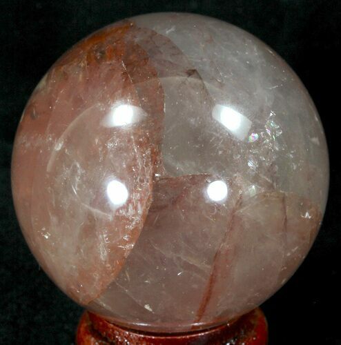 Polished Hematoid (Harlequin) Quartz Sphere - Madagascar #32119